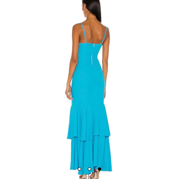 PatBO Bo Maxi Dress in Bright Turquoise - Picture 3 of 11